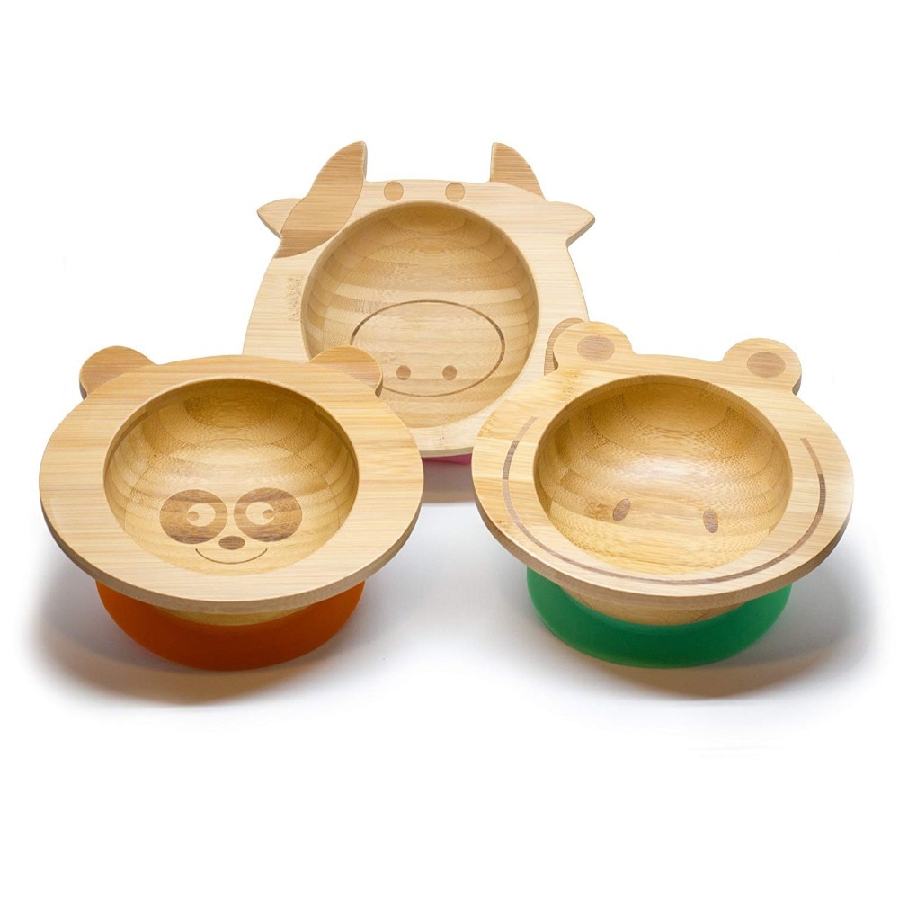 Bamboo Baby Plate Feeding Bowl